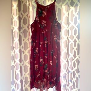 ♥️ Torrid Burgundy Floral Hi-Low Dress ♥️